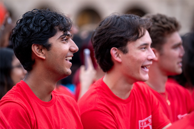 Students smiling