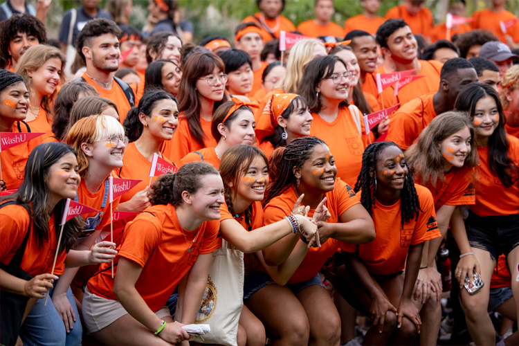 A group of students posing for a photo