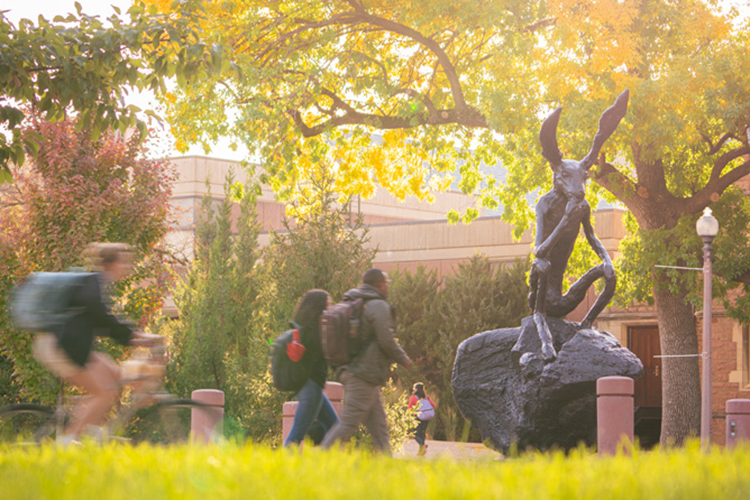 students on campus